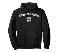 Colorado Springs Drapeau américain Souvenir rétro Sweat à Capuche
