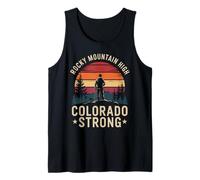 Colorado Strong, randonnée Graphique rétro, Coucher de Soleil, Montagne, extérieur Débardeur