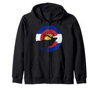 Colorado T-Shirt de Chasse aux élans : CO State Flag Hunter Sweat à Capuche