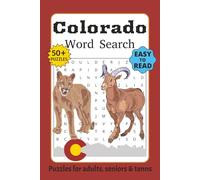 Colorado Word Search Puzzle Book: Word Search with Easy to Read Print about Colorado, Rocky Mountains, Denver and More I 6x9 inches, 110 pages I 50+ ... Gift for Vacations, Holidays and Free Times