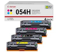 Coloran 054H 054 Pack de 4 avec Puce Toner Compatible pour Canon 054 H Toner pour ImageClass MF643Cdw MF645Cx MF641Cw MF644Cdw MF642Cdw MF640C LBP622Cdw LBP621Cw LBP623Cw (Noir Cyan Jaune Magenta)