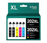 Coloran 202 XL 202XL Compatible Cartouche pour Epson 202 XL pour Epson XP 6105 pour Expression Premium XP-6100 XP-6000 XP-6005 Pack (Noir, Cyan, Magenta, Jaune, Noir Photo)