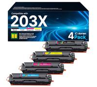 Coloran 203X 203A Toner Compatible pour 203X 203A pour M281fdw M254dw M280nw M281fdn M281cdw M254nw M254dn M281 M254 (Noir Cyan Jaune Magenta)