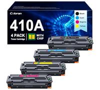 Coloran 410A CF410A Toner Compatible pour HP 410A CF410A pour HP Color LaserJet Pro MFP M477fdn M477fdw M477fnw M452dn M452dw M452nw M452dw (Noir, Cyan, Jaune, Magenta)