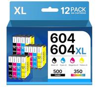 Coloran 604XL Compatible Cartouche pour Epson XP 2200 pour Epson 604 XL pour Expression Home XP-2200 XP-2205 XP-3205 XP-3200 XP-4200 XP-4205 Workforce WF-2910DWF WF-2930DWF WF-2935DWF (12 Pack)