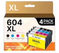 Coloran 604XL Pack de 4 Compatible Cartouche pour Epson XP 2200 pour Epson 604 XL pour Expression Home XP-2200 XP-2205 XP-3205 XP-3200 XP-4200 XP-4205 Workforce WF-2910DWF WF-2930DWF WF-2935DWF