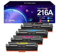 Coloran Lot de 4 cartouches de toner 216A compatibles avec HP 216A pour HP Color Laserjet Pro MFP M183fw M182n M183fdw M182 M182nw M155 W2410A W2411A W2412A W2413A (4 cartouches de toner noir, cyan,