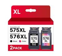 Coloran PG-575XL CL-576XL Cartouches d'encre Remanufacturées Compatible pour Canon 575 XL 576 XL pour Canon TS3550i TS3551i TR4750i TR4751i (Noir, Couleur)