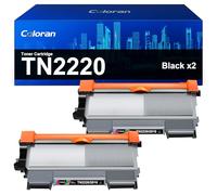 Coloran TN2220 TN 2220 Lot de 2 Toners compatibles avec Brother TN2220 TN2010 TN-2010 Toner MFC-7360N DCP-7055 HL-2130 HL-2240 HL-2250DN MFC-7460DN FAX-2840 DCP-7055W HL-21330 5 W MFC-78. 60DW