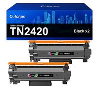 Coloran TN2420 Cartouche de Toner Compatible pour Brother TN2420 TN-2420 TN2410 Pack pour Brother DCP-L2530DW MFC-L2710DW MFC-L2750DW HL-2350DW HL-L2375DW HL-L2310D MFC-L2730DW HL-L2370DN (2 Noir)
