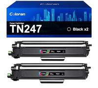 Coloran TN247 TN247BK Compatible Cartouche de Toner pour Brother TN243 TN-247BK TN243BK pour Brother DCP L3550CDW MFC L3750CDW MFC L3770CDW HL L3210CW HL L3230CDW HL L3270CDW (2 Noir)
