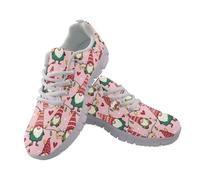 Coloranimal Baskets à lacets pour femme - Chaussures de Noël - Chaussures de marche et de course à pied - Thème de Noël - Baskets tendance en maille, Lumière de Noël Petit Homme, 44 EU