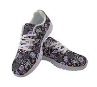 Coloranimal Baskets légères à enfiler pour femme - Chaussures de marche d'Halloween - Baskets de course légères et respirantes - Baskets tendance d'extérieur, Halloween Fleur Araignée Citrouille, 38