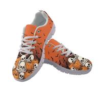 Coloranimal Baskets légères à enfiler pour femme - Chaussures de marche d'Halloween - Baskets de course légères et respirantes - Baskets tendance d'extérieur, Halloween chauve-souris crâne citrouille