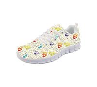 Coloranimal Baskets légères en maille aérée pour femme, Notes de musique colorées 1, 40 EU