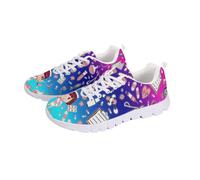 Coloranimal Baskets légères pour femme - Baskets de marche confortables - Chaussures de jogging antidérapantes, Bleu Violet Medical Nurse, 36 EU