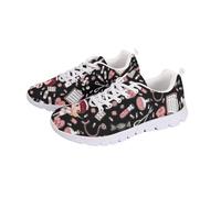 Coloranimal Baskets légères pour femme - Baskets de marche confortables - Chaussures de jogging antidérapantes, Cartoon Medical Nurse Noir, 37 EU
