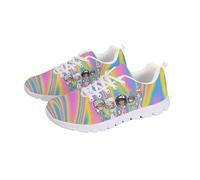 Coloranimal Baskets légères pour femme - Baskets de marche confortables - Chaussures de jogging antidérapantes, Cute Nurse Cartoon Violet, 40 EU
