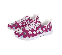 Coloranimal Baskets légères pour femme - Baskets de marche confortables - Chaussures de jogging antidérapantes, Dent Dessin animé Violet, 42 EU