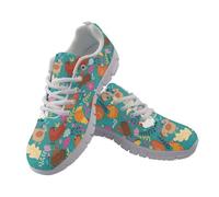 Coloranimal Baskets pour femme - Chaussures de marche à lacets en maille - Chaussures de tennis légères pour femme - Baskets de course à pied - Chaussures de jogging, Fleur de poulet vintage, 41 EU