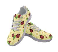Coloranimal Baskets pour femme - Chaussures de marche pour femme - Chaussures de course à pied avec semelle antidérapante - Confortables - Pour le jogging et le, Pickleball Coccinelle Fleur, 38 EU