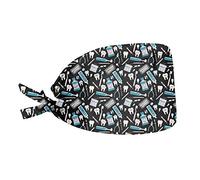 Coloranimal Chapeau d'infirmière pour homme et femme, motif dessin animé, Dentiste de dessin animé gris, taille unique