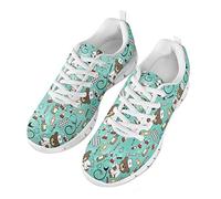 Coloranimal Chaussures de marche et de course plates pour femme Printemps été - - Ours infirmière style 2, 39 EU