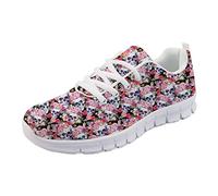 Coloranimal Chaussures plates printemps été dessin animé pour femmes course marche baskets, Crânes en sucre 1, 39 EU