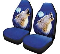 Coloranimal Cool Animal Galaxy Wolf Housse De Siège De Voiture Universel Fit Plus Auto Coussin pour Animaux De Compagnie Ensemble Complet Accessoire Berline SUV Van Camion De Protection Avant Cas