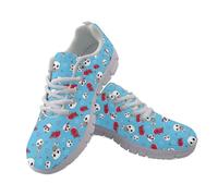 Coloranimal FWomens Baskets légères à lacets Chaussures de course à pied antidérapantes, Skateboard Skull Cartoon, 39 EU