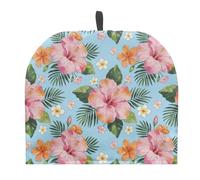 Coloranimal Housse de protection confortable pour théière et cafetière - Motif hibiscus rose - Pour garder au chaud - Résistante à la chaleur - Décoration de cuisine
