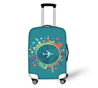 Coloranimal Housse de protection pour bagage de voiture - Taille 18-32, Avion, L (26"-30" cover), Ensemble de bagages