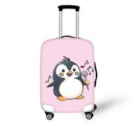 Coloranimal Housse de protection pour bagages de voyage avec fermeture éclair et élastique, Pingouin mignon rose, XL (30"-32" cover), Ensemble de bagages