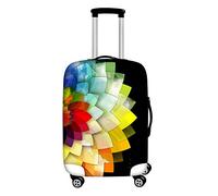 Coloranimal Housse de protection pour bagages d'école en forme d'autobus scolaire pour accessoires de chariot, étui de protection pour valise de 45,7 à 81,3 cm, fleur, XL (30"-32" cover)