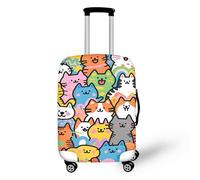 Coloranimal Housse de protection pour valise, accessoires de chariot, sac de protection pour valise, taille 18-32, Loutre mignonne., L (26"-30" cover), Ensemble de bagages