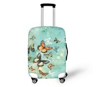Coloranimal Housse de protection pour valise, accessoires de chariot, sac de protection pour valise, taille 18-32, Papillon vintage., XL (30"-32" cover), Ensemble de bagages