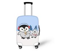 Coloranimal Housse de protection pour valise, accessoires de chariot, sac de protection pour valise, taille 18-32, Joli pingouin glacé, M (22"-25" cover), Ensemble de bagages
