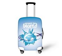 Coloranimal Housse de protection pour valise, accessoires de chariot, sac de protection pour valise, taille 18-32, Autour du monde, S (18"-21" cover), Ensemble de bagages
