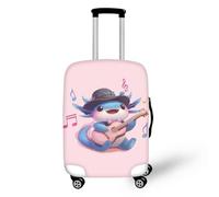 Coloranimal Housse de protection pour valise, accessoires de chariot, sac de protection pour valise, taille 18-32, Adorable axolotl pour guitare, L (26"-30" cover), Ensemble de bagages