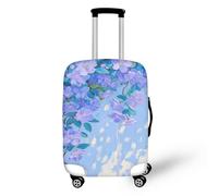Coloranimal Housse de protection pour valise, accessoires de chariot, sac de protection pour valise, taille 18-32, Aquarelle Fleur Violet, M (22"-25" cover), Ensemble de bagages