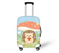 Coloranimal Housse de protection pour valise, accessoires de chariot, sac de protection pour valise, taille 18-32, Mignon hérisson champignon, M (22"-25" cover), Ensemble de bagages
