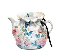 Coloranimal Housse de théière en forme de papillon bleu - Résistante à la chaleur - Pour thé de l'après-midi - Décoration d'intérieur