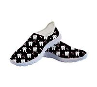 Coloranimal infirmière décontracté sans Lacet Baskets Air Mesh léger Respirant Appartements Chaussures Route Marche Chaussures EU37