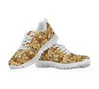 Coloranimal Jaune Running Walking Flats Mignon Yorkshire Terrier Sneakers EU38