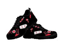 Coloranimal Lightweight Womens Running Walking Sneakers Casual DailyShoes Infirmière élégante Heartbeat Imprimé Gym Sports Jogging Appartements Semelle en Caoutchouc Souple EU38