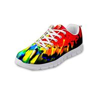 Coloranimal Low Top Running Marche Baskets Coloré Peinture À Lacets Appartements pour Femmes Hommes Printemps Automne Léger Football Appartements Casual DailyShoes EU38