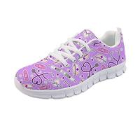 Coloranimal Mignon infirmière Amant Baskets Violettes pour Dames en Cours d'exécution Marche Jogger Appartements EU41