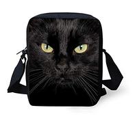 Coloranimal Petit sac à bandoulière imprimé pour enfants de style moderne et original, motif chat noir, S, Sac à dos enfant