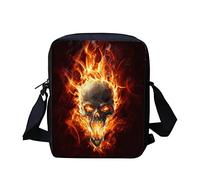 Coloranimal Petits sacs à bandoulière cool en forme de dinosaure 3D pour garçons, Crâne de feu., Taille Unique