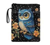 Coloranimal Pochette de livre avec fermeture éclair pour livres de poche avec poches avant, pochette portable tendance pour enfants, Dessin animé chouette mignon